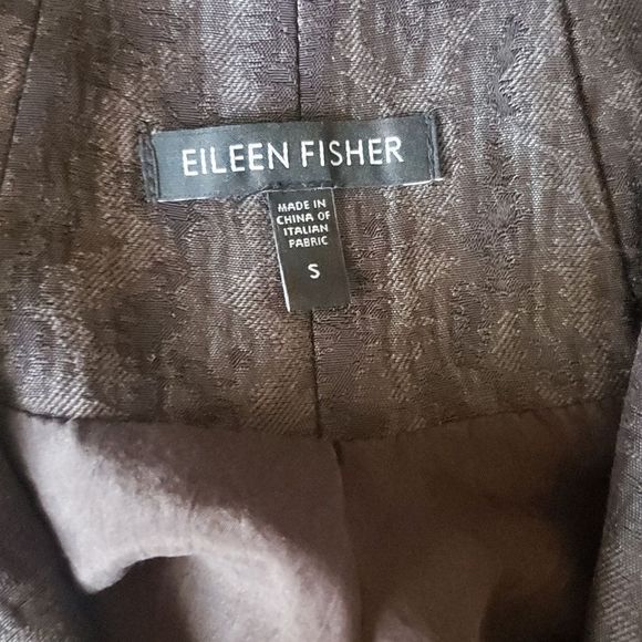 Eileen Fisher Silk Open Front Quarter Length Blazer Size Small - Picture 7 of 8